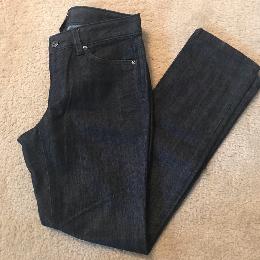 Anne Taylor Dark Wash Straight Leg Curvy Jeans